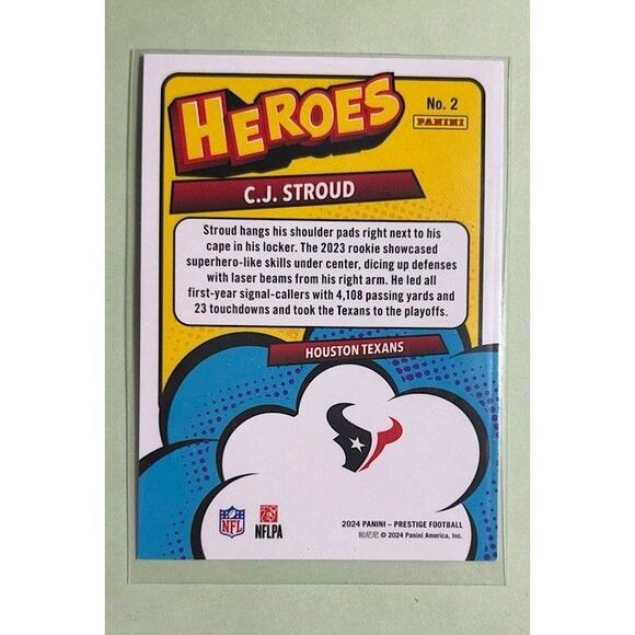 C.J. Stroud -Texans 2024 Panini Prestige #2 Heroes - Picture 2 of 2